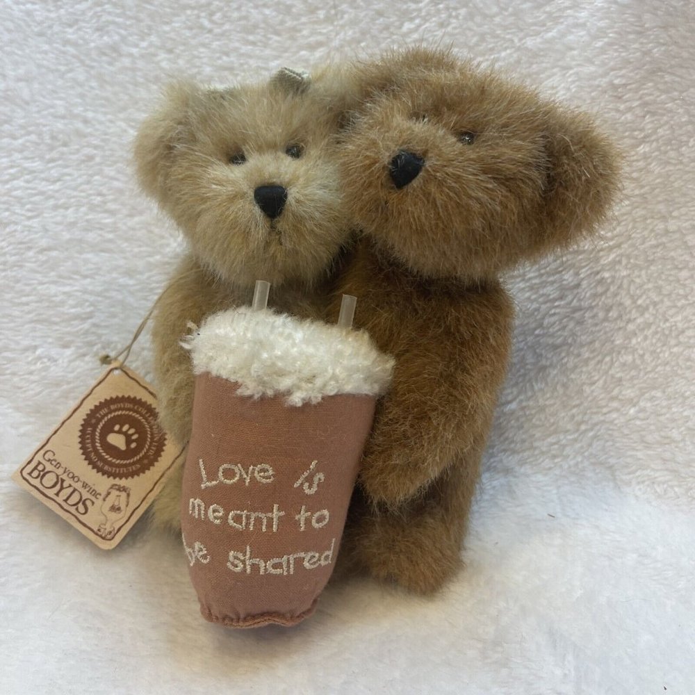 Boyds Bears Bearlove Pair Teddy Teddies Love is Meant To Be Shared